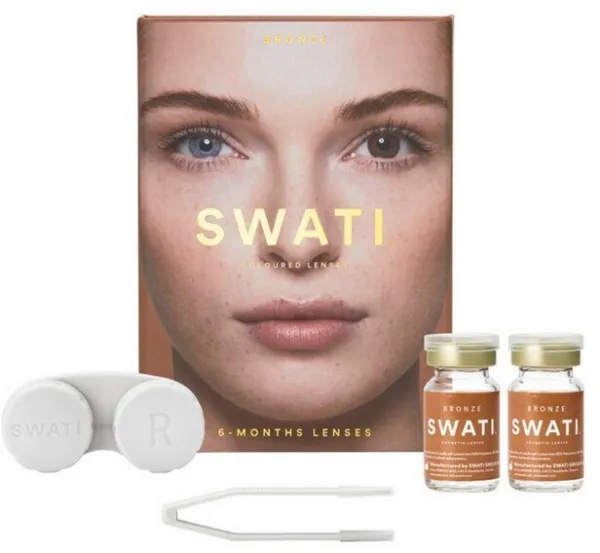 SWATI - Fargede kontaktlinser 6 måneder Bronze